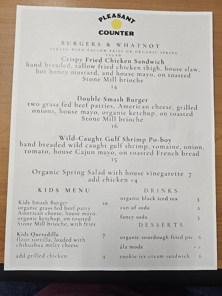 Pleasant Counter Menu image 2