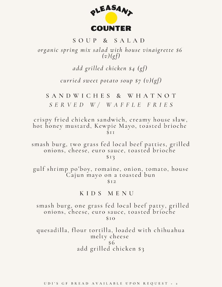 Pleasant Counter Menu image 4